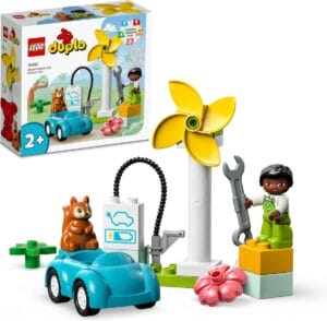 LEGO DUPLO Stad Windmolen en Elektrische Auto Set