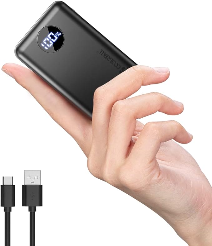 Coolreall Power Bank 20000mAh, 22.5W PD & QC4.0 USB C Fast Charging Externe Batterij met LED Display, 3 Uitgangen, Portable Powerbank Compatibel met iPhone, Samsung, Xiaomi, Huawei, iPad en meer