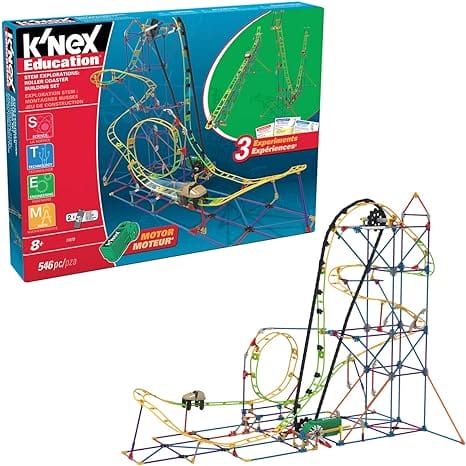 K'Nex 77077 STEM Explorations Roller Coaster Building Set for Ages 8+ Construction Education Toy, 546 Pieces